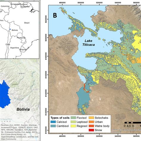 Katari basin (Bolivia), topographic basemap from ArcGIS (ESRI ...