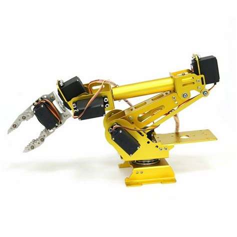 7 DOF Metal Claw Robotic Arm with Servo DIY Kit Mechanical Arm Robot ...