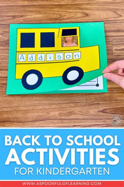 10 Fun Back to School Activities for Kindergarten - A Spoonful of Learning