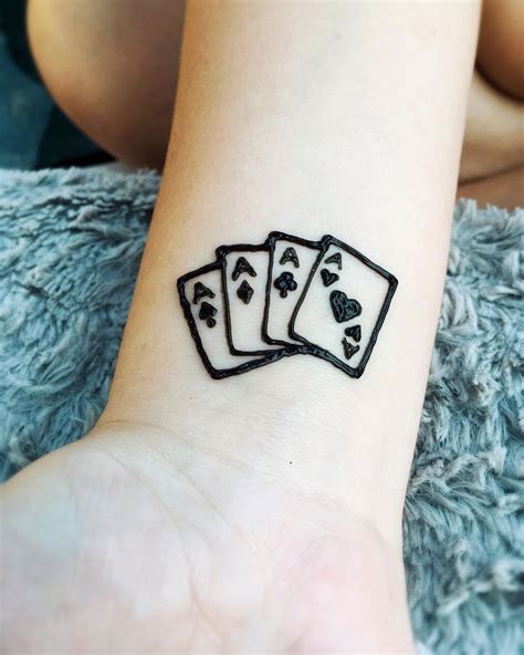 small playing card tattoos - myverynormalbutstillmiserablelife