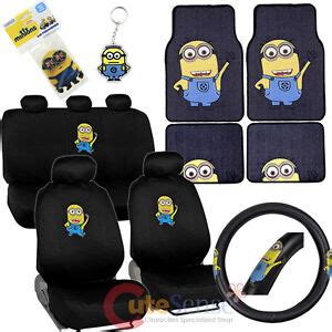 Despicable Me Minions Car Seat Covers Auto Accessories Set with Carpet ...