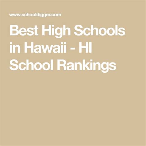 Best High Schools in Hawaii - HI School Rankings | High school fun ...