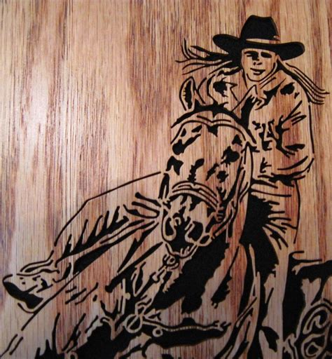 Barrel Racer, Scroll Saw Art, Framed Art, Wall Art, Woodworking ...