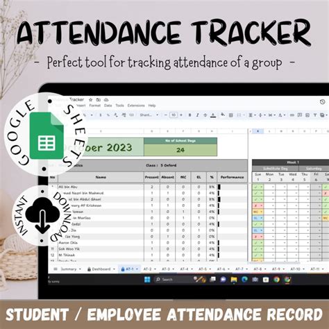 Create an attendance tracker in google sheets by Tumpanglalu336 | Fiverr