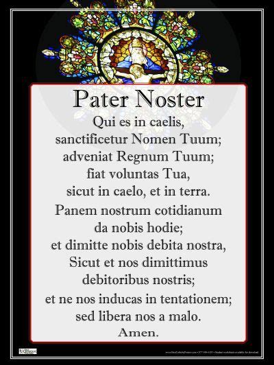 The Lord's Prayer is so beautiful in Latin | Our father prayer, Pater ...