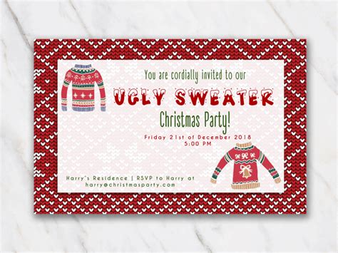 Free Printable Christmas Invitation Templates in Word!