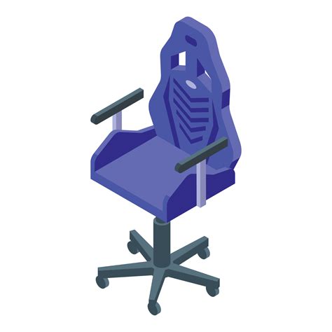 Blue chair icon isometric vector. Game furniture 21408904 Vector Art at ...