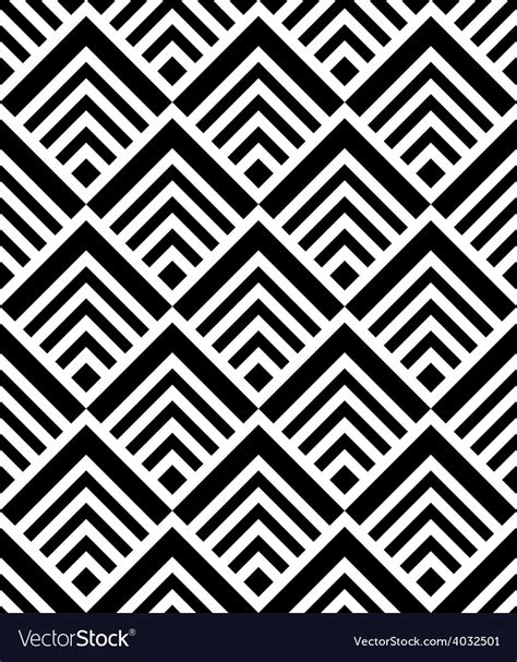 Seamless geometric pattern simple black and white Vector Image