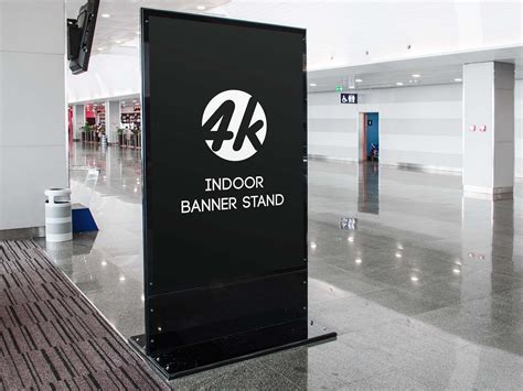 Free Indoor Banner Stand Mockup (PSD)