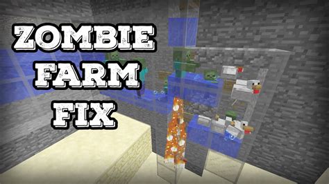 Minecraft Tutorial - Zombie Farm Fix! Baby Zombie and Chicken Jockey ...