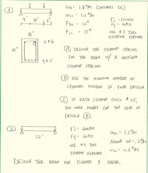 Part A. Design the stirrup spacing for the beam with | Chegg.com