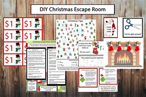 Christmas Escape Room, DIY Escape Room Kit, Kids Party Escape Room ...