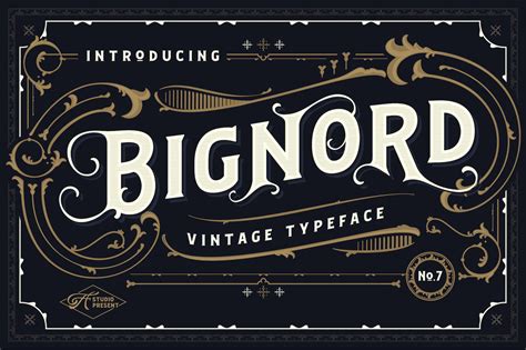 Bignord Vintage Typeface By AF Studio | TheHungryJPEG