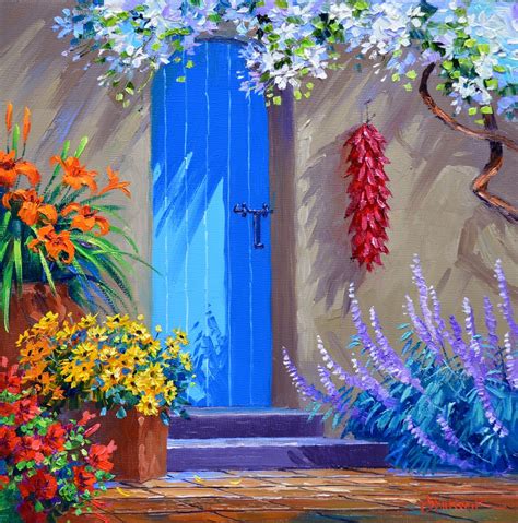 Vibrant Blue Doors in the Heart of Santa Fe