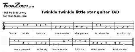 Guitar Twinkle Twinkle Little Star Tabs