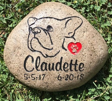 ANY BREED Dog Memorial Stone 9/10 or 7/8 approx | Etsy