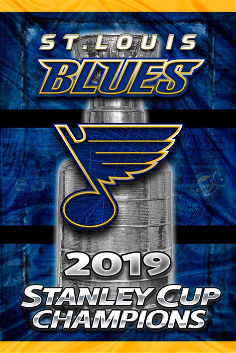 St. Louis Blues 2019 Stanley Cup Championship NHL Hockey Poster, Blues ...