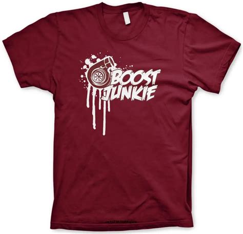 Men T shirt Boost Junkie t shirt funny turbocharger shirt JDM apparel ...