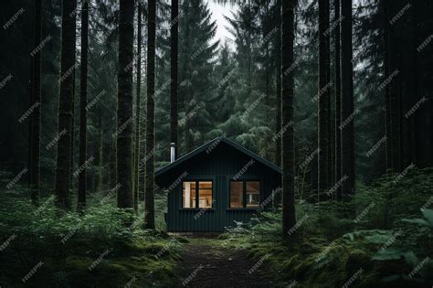 Premium Photo | Tranquil Cabin in a Secluded Forest