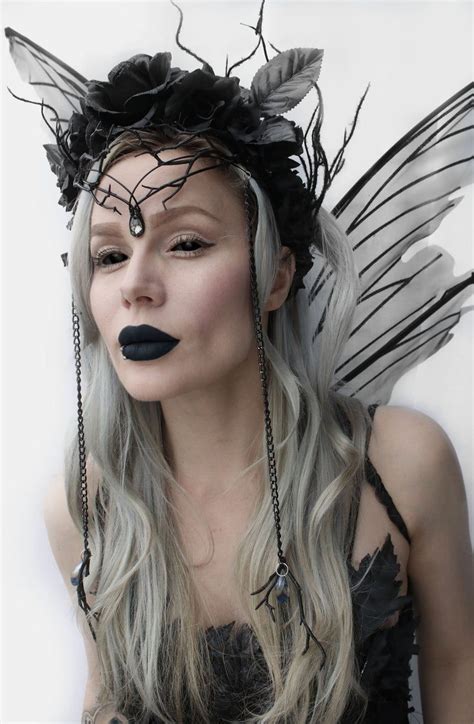 Dark Fairy Headpiece, Dark Fairy Crown, Festival Headpiece, Costume ...