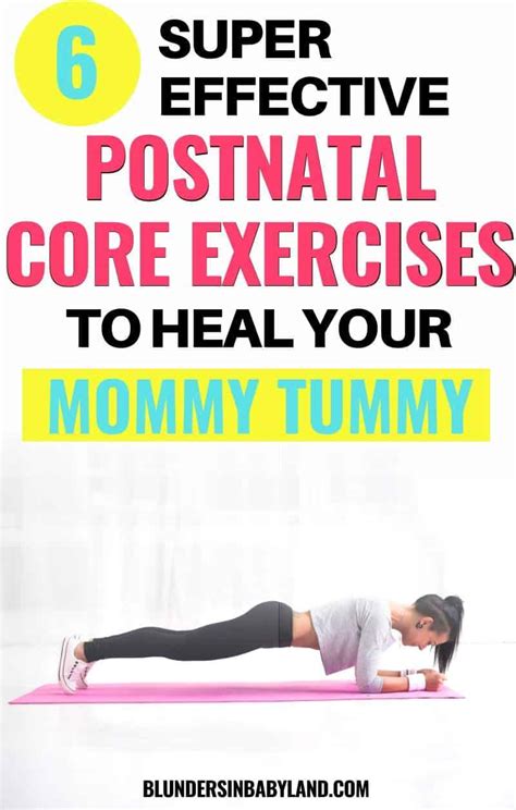 Postnatal Core Exercises to Heal Mommy Tummy - Postpartum Exercises ...