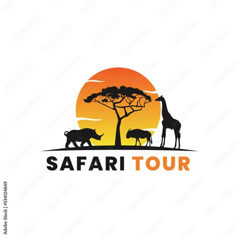 Safari Tour Logo Vector or Simple Safari Travel Logo Vector. Safari ...