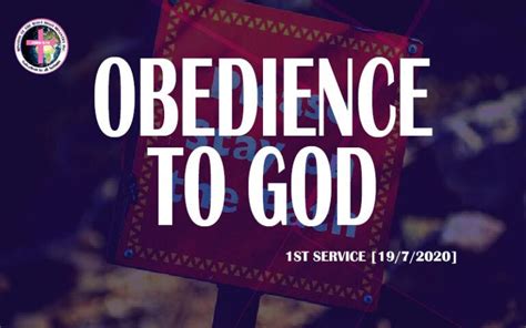 Obedience To God - Isa 1:19-20 » Mission Of The Most High Church