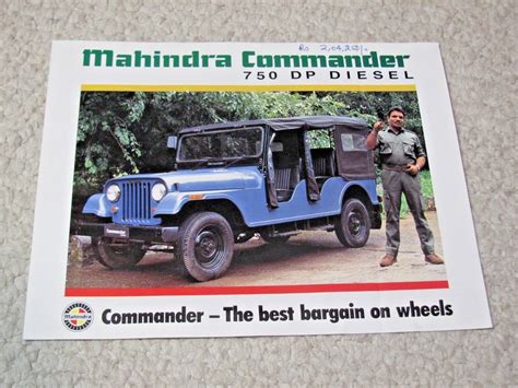 1980''s MAHINDRA COMMANDER DIESEL (INDIA) SALES BROCHURE... -- Antique ...