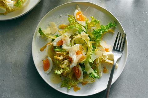 Curly Endive Salad With Mustard Dressing, Egg and Gruyère Recipe