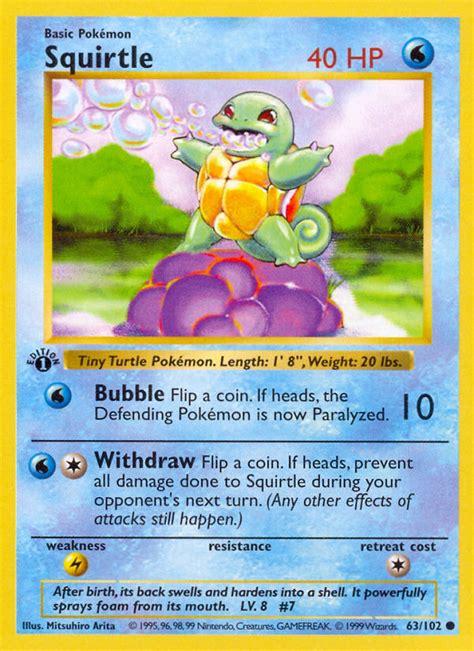 Squirtle 63 (Base 1999) Pokemon Card