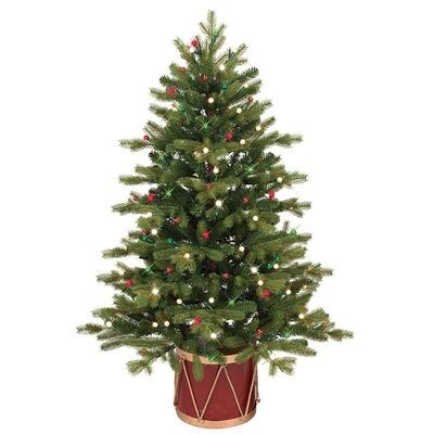 GE 4-ft Pre-Lit Colorado Spruce Slim Artificial Christmas Tree with 150 ...