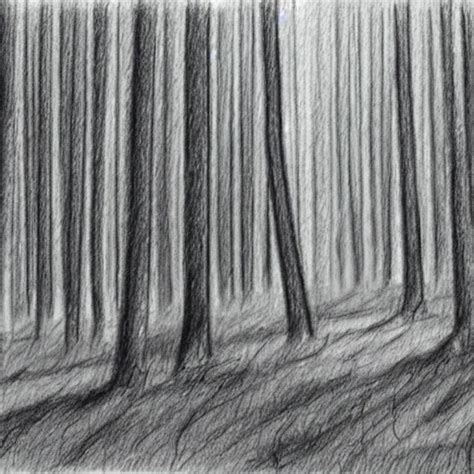 a forest Pencil Sketch - Arthub.ai