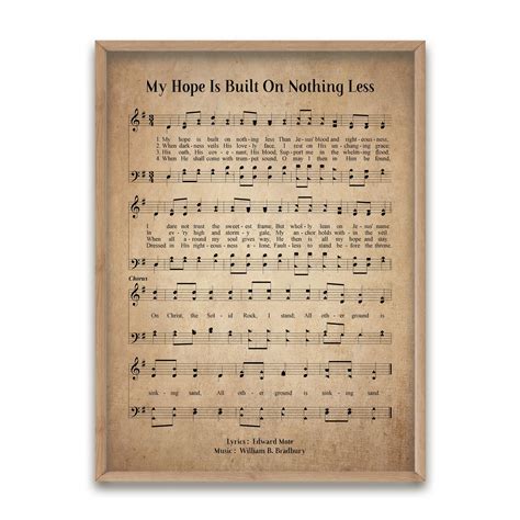 My Hope Is Built On Nothing Less in 2020 | Hymn wall art, Hymn print ...