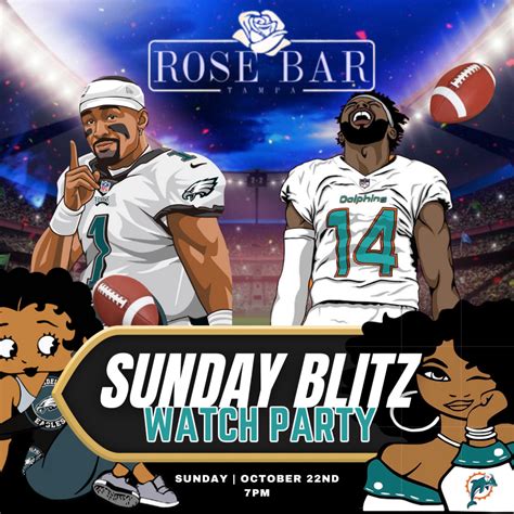 Sunday Blitz ( Football Game Watch Party), Rose Bar Tampa, 22 October ...