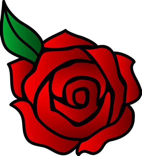 Roses Red Rose Outline Clipart Free Clipart Images Flower Clipart ...