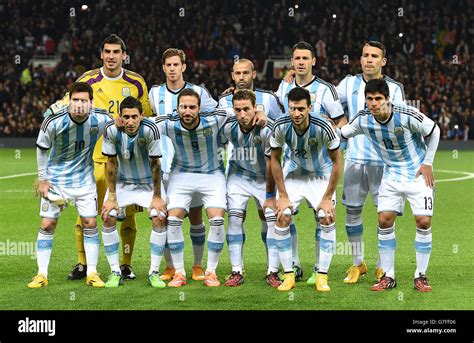 The Argentina team line up before the International Friendly match at ...