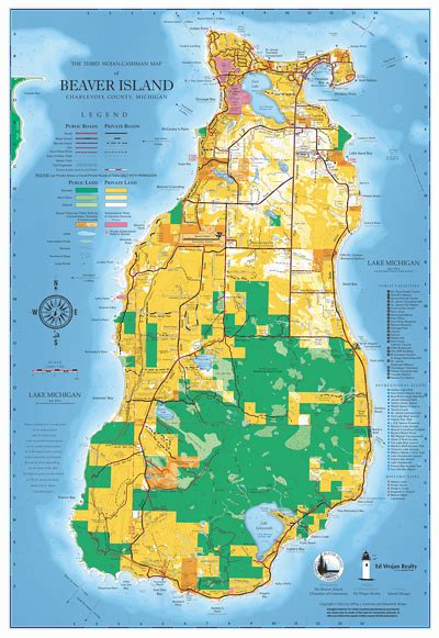 Beaver Island Michigan Map – Map Vector