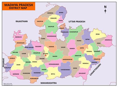 Mdhya Pradesh District Map - Infoandopinion