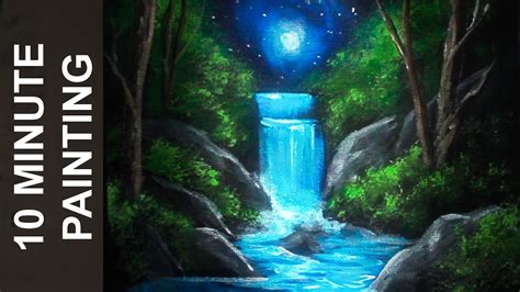 Easy Waterfall Landscape Painting Tutorial For Beginners : Hi guys, for ...