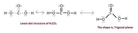 what is the vsepr shape of H2CO3 - Brainly.com