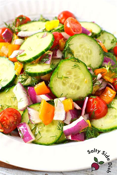 Cucumber Vinegar Salad - Refreshing and Light Side Dish | Salty Side Dish