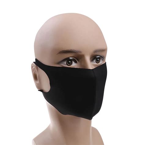 Anti Dust Earloop Mouth Face Cover Outdoor Riding Masks Unisex Black ...