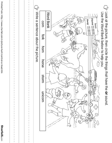 Online Printouts: Picture Hunt R-Controlled O