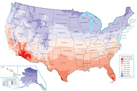 US Temperature Map - GIS Geography