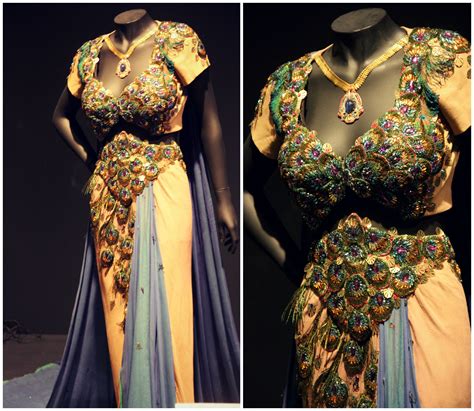 Delilah costume, a peacock gown, designed by Edith Head for film Samson ...