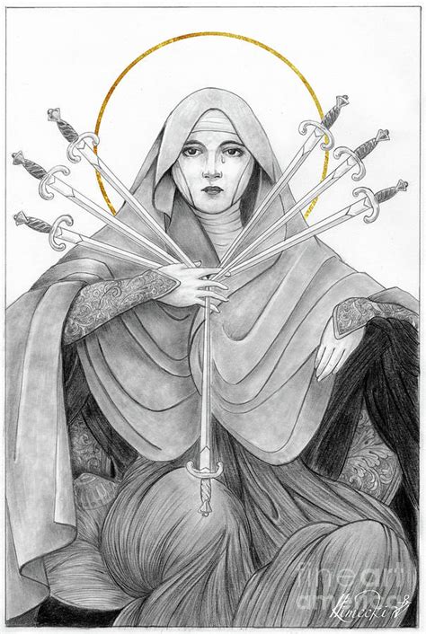 Our Lady of Sorrows Drawing by Lawrence or AnNita Klimecki - Pixels