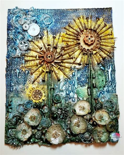 Sunflower Mixed Media Canvas - Take Time To Create