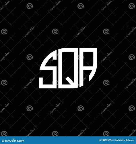 SQA Letter Logo Design on Black Background. SQA Creative Initials ...