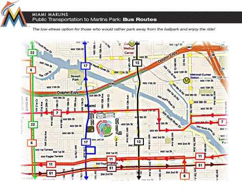 Miami bus map - Miami bus routes map (Florida - USA)