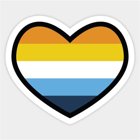 Aroace Flag Heart - Aroace Flag Heart - Sticker | TeePublic